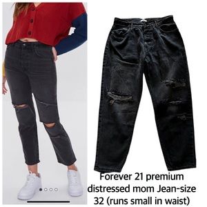 Forever 21 Premium Mom Jean black size 32
